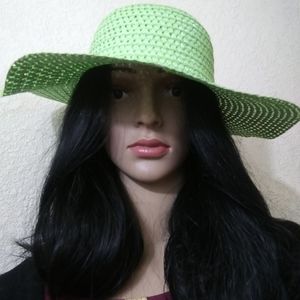 Happy Summer Time Ladies Hat, Green